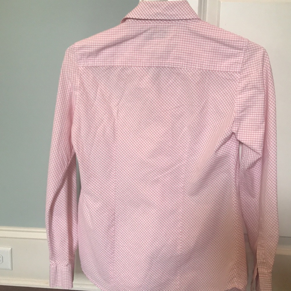 Pink check button down. - Picture 6 of 6